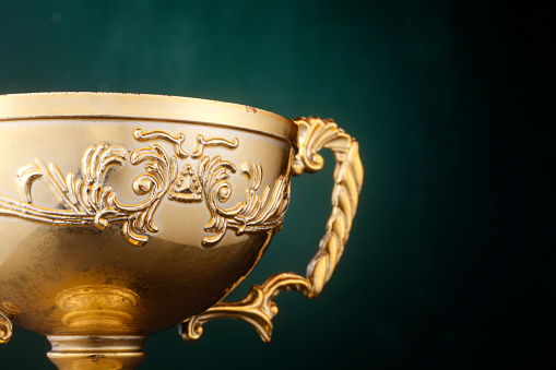 Glass award cup. 3D render