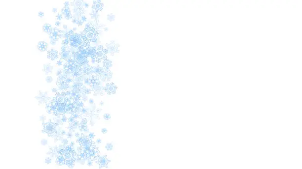 Vector illustration of Christmas and New Year snowflakes