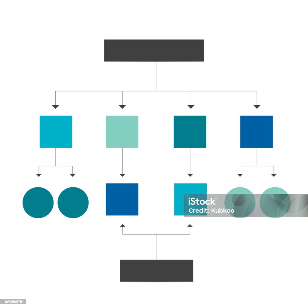 Long Flowchart Design Flowchart Scheme Infographics Chart Element Simply Flat Design Stock ...