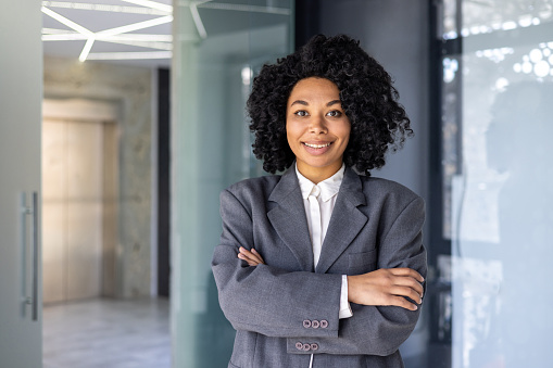 Portrait of a businesswoman standing in the office