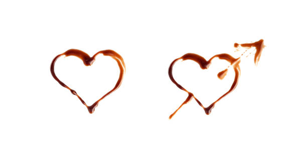 istock Chocolate Sauce Smear Isolated, Choco Sauce Drop, Cream Line, Melt Chocolate Drizzle 1692598414
