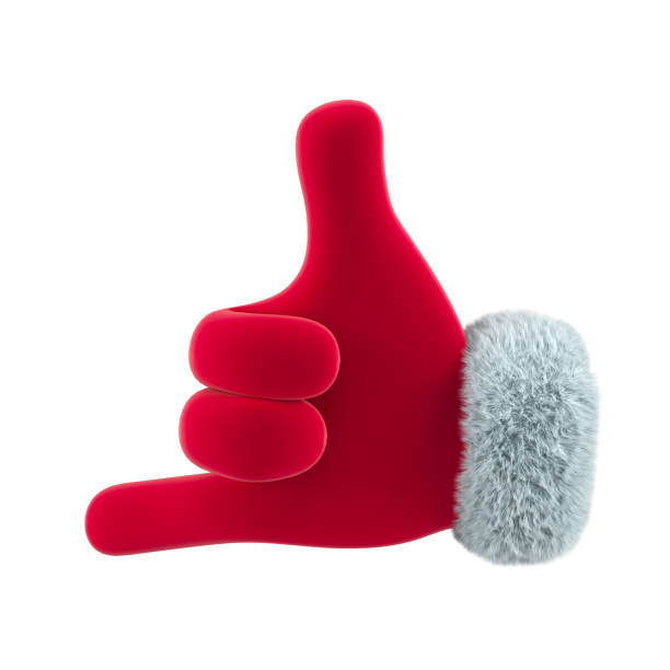 istock Santa hand make cool gesture. Christmas and New Year Day event concept. 3d rendering 1692600169