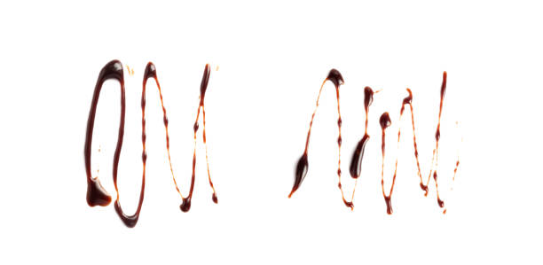 istock Chocolate Sauce Smear Isolated, Choco Sauce Drop, Cream Line, Melt Chocolate Drizzle 1692618987