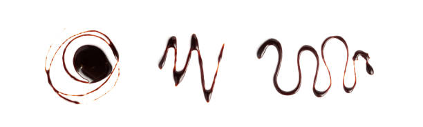istock Chocolate Sauce Smear Isolated, Choco Sauce Drop, Cream Line, Melt Chocolate Drizzle 1692618991