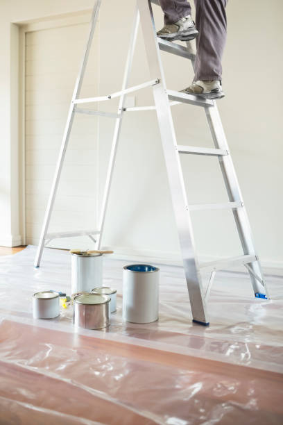 istock Man climbing ladder to paint room 169270322