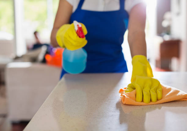 istock Woman cleaning kitchen counter 169270362