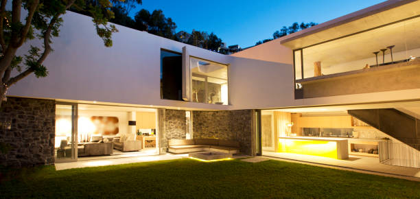 istock Backyard of modern house 169271417