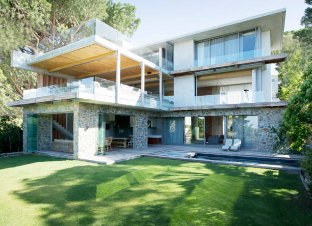 istock Backyard of modern house 169271455