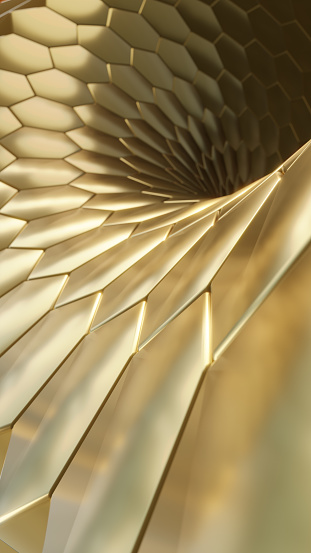 Gold scales, abstract geometric background