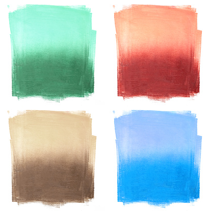 Colorful, textured, grunge painted monoprints very useful for use in backgrounds or fill in objects. The edges of the illustrations are very useful in graphic design expressions.