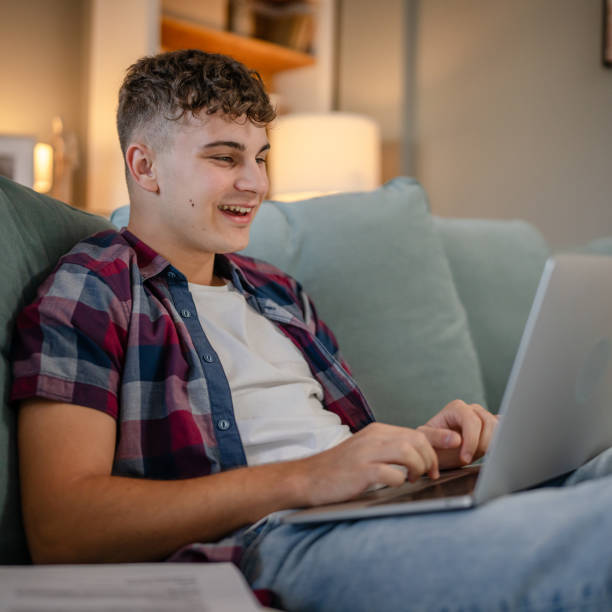 istock Young caucasian man teenager student study at home 1692777840
