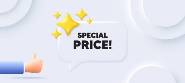 istock Special price symbol. Sale sign. Neumorphic background. Vector 1692865319