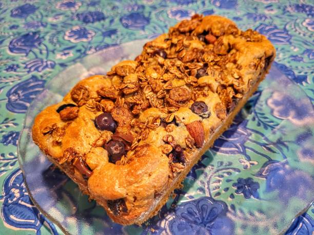 homemade wholegrain blueberry cake