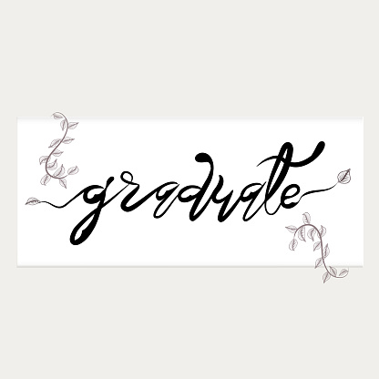 Wording Grad Graduate Text Word Handmade Card Background Stock Illustration ...