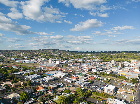 Aerial view of the city centre of Toowoomba, Queensland