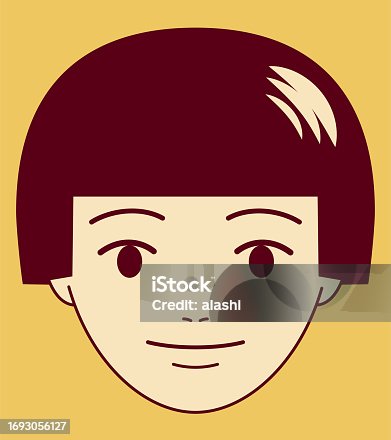 istock A smiling girl character face design 1693056127