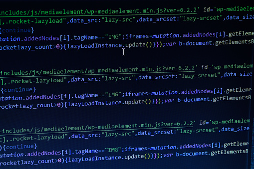 Simple Website Html Code With Colorful Tags In Browser View On Dark ...