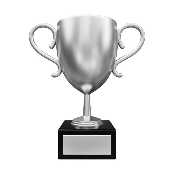 istock Silver Trophy 3D Illustration Isolated in White Background 1693105415