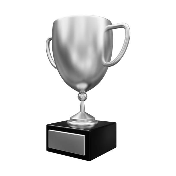 istock Silver Trophy 3D Illustration Isolated in White Background 1693109292