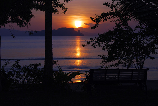 Sunrise at Lom Lae Beach, Koyao Noi, Andaman sea, Southern Thailand