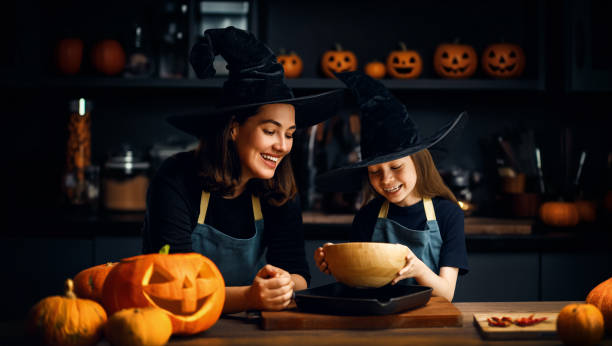 istock family preparing for Halloween 1693151188