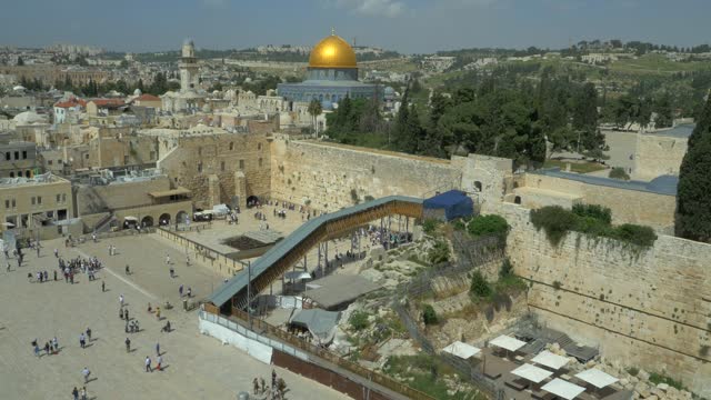 Jerusalem old city and golden dome of Al Aqsa mosque