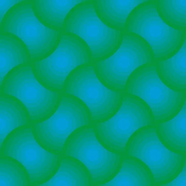 Vector illustration of Seamless elegant abstract geometric background of intertwined blue-green circles