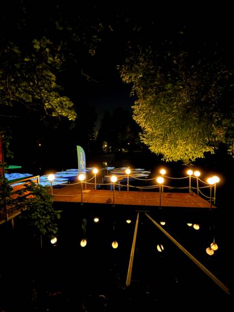 istock summer night park, boat station 1693196023