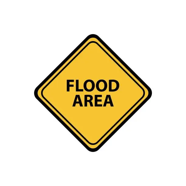 Vector illustration of flood sign