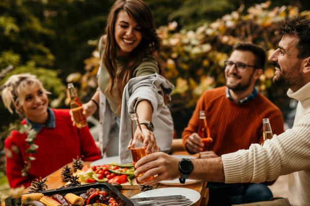 istock Friends toasting at the picnic 1693217963