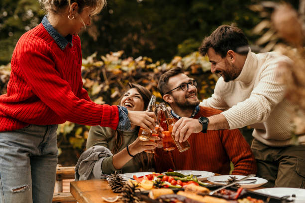 istock Friends toasting at the picnic 1693218469