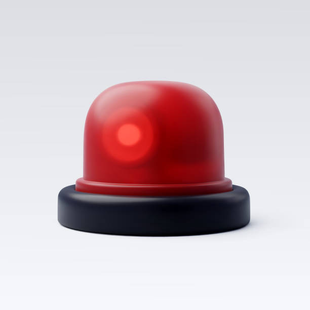 istock 3d Vector Police Flasher siren car top light, Law and fairness concept. 1693247998