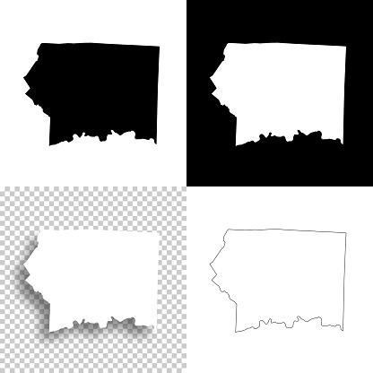 Map of Surry County - North Carolina, for your own design. Four maps with editable stroke included in the bundle: - One black map on a white background. - One blank map on a black background. - One white map with shadow on a blank background (for easy change background or texture). - One line map with only a thin black outline (in a line art style). The layers are named to facilitate your customization. Vector Illustration (EPS file, well layered and grouped). Easy to edit, manipulate, resize or colorize. Vector and Jpeg file of different sizes.