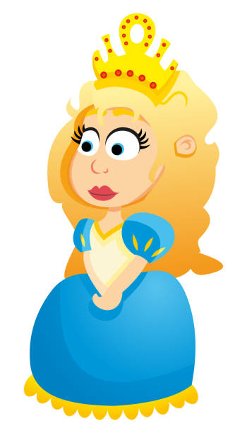 ilustrações de stock, clip art, desenhos animados e ícones de the princess in cartoon style - f04