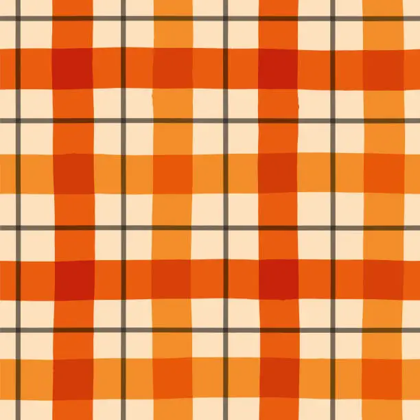 Vector illustration of Halloween Tartan Seamless Pattern.