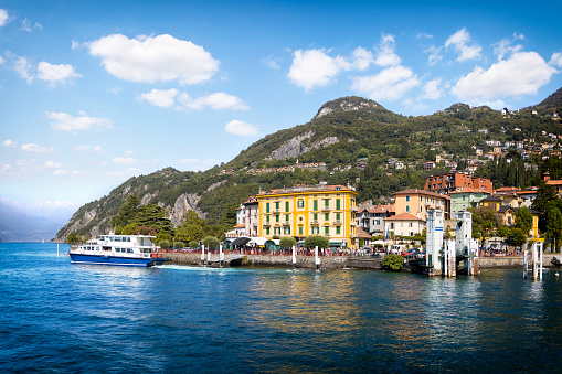 Holidays in Italy - scenic view of the tourist town of Varenna on Lake Como