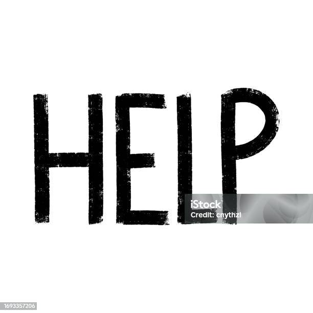 Help Grunge Text Stock Illustration - Download Image Now - A Helping ...
