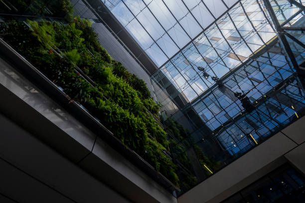 istock Glass roof of a modern office complex 1693359405