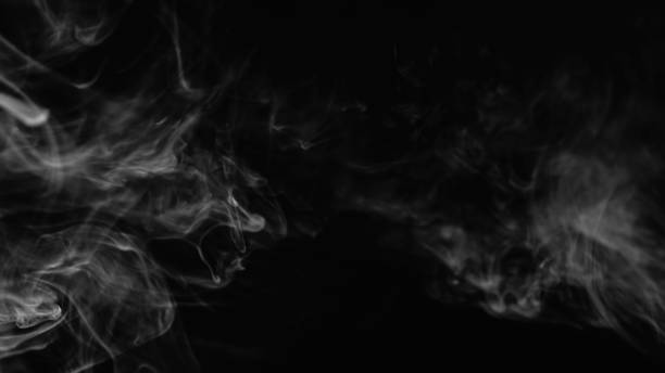 Smoke overlay steam flow night mist gray vapor
