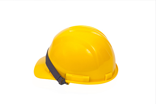 Safety helmet, adjustable safety helmet,white background Can see the side
