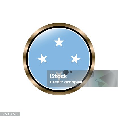 istock Micronesia flag circle button vector template, trendy, collection, logo, design 1693377706