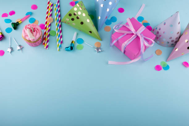 istock Birthday party concept with cupcake 1693379353