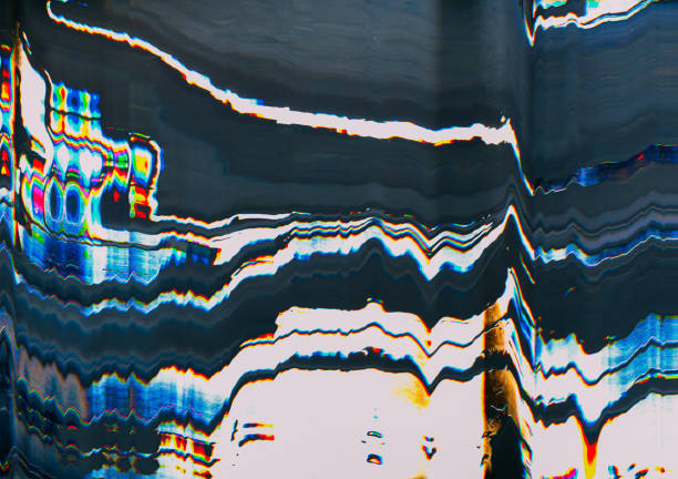 istock Distortion lines glitch noise glowing background 1693388739