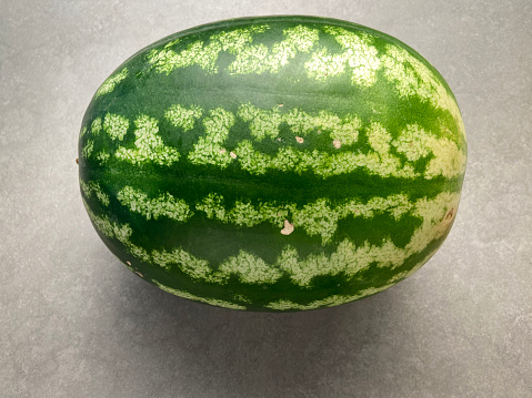A whole fresh watermelon