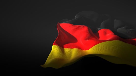 Germany flag in the wind. 3d illustration.