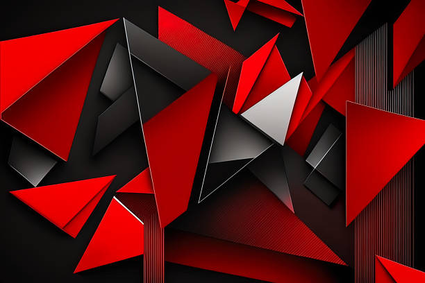 istock red, black geometric triangle abstract background illustration. modern technology concept background 1693429069