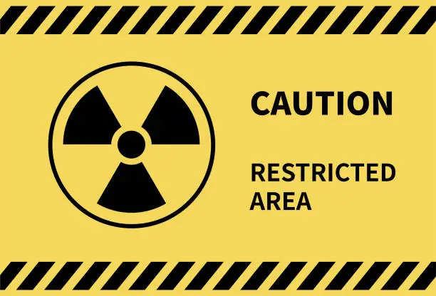 Vector illustration of Nuclear radiation warning icon