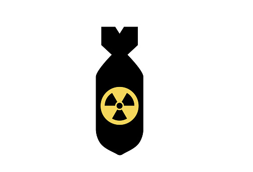 Nuclear atomic bomb warning icon