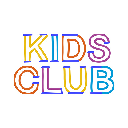 istock Kids Club Colorful Lettering Logo Design. Modern Typography Vector Illustration. 1693447851