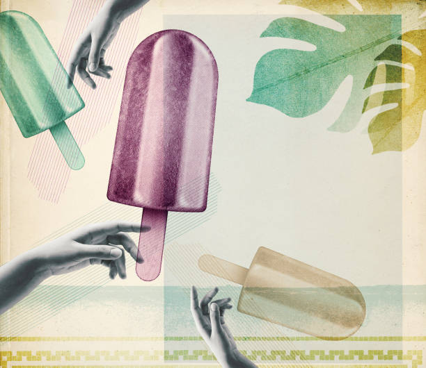 Summer vacations at the beach vintage collage